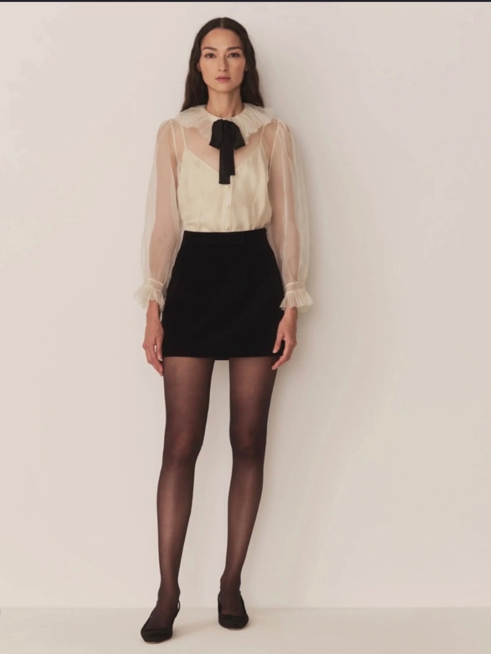 Doen - Pascal Silk Top - Mother of Pearl - Small